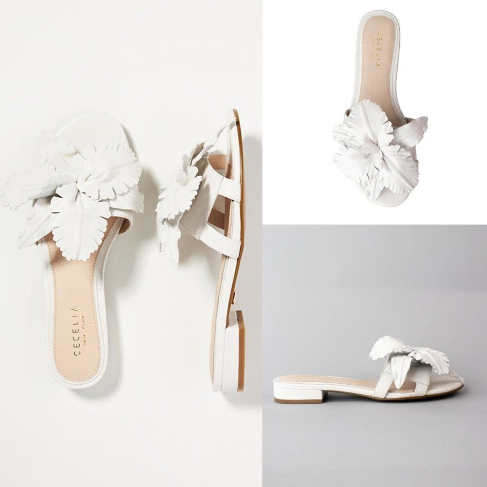 Anthropologie Cecelia New York Lila Slide Sandals Size 8 NWOT $179